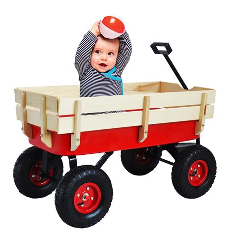 Buy All Terrain Wagons for Kids Wagon with Removable Wooden Side Panels ...