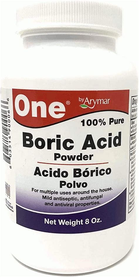 BORIC ACID POWDER 100% PURE -ACIDO BORICO EN POLVO NET WT 8 OZ ...