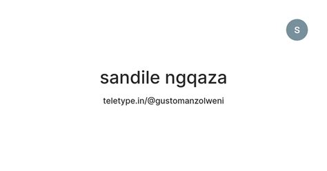 sandile ngqaza — Teletype