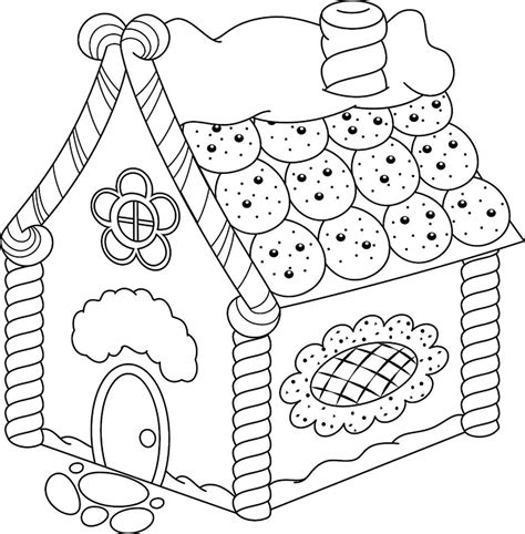 Gingerbread House Coloring Page