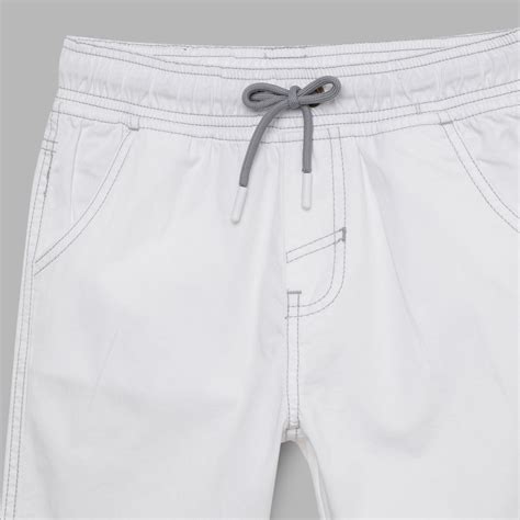 Kid Boys White Twill Shorts