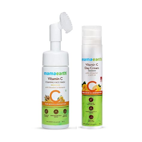 Mamaearth Vitamin C Glow Combo (Vitamin C Day Cream 50g + Vitamin C ...