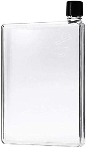 SEASPIRIT Flat Water Bottle, 450ml A5 Plastic Memo Paper Water Bottle ...