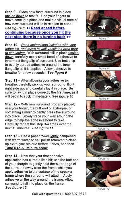 Buy Standard 10" Flat Attach Speaker Foam Surround Repair Kit - 2 ...