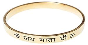 Buy KESAR ZEMS Gold Plated Jay Mata Di Kada For Unisex (Size:2.5 Inche ...