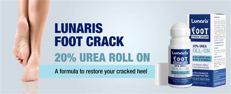 Lunaris 20% Urea Foot Cream Roll On - 50ml | For Dry, Cracked Or ...