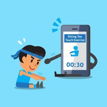 Image result for Toe Touch Exercise Cartoon