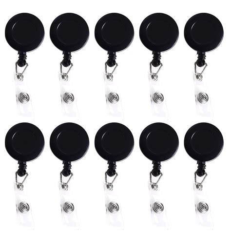 Trayknick 10Pcs Retractable Badge Reels - 360-degree Swivel Work ID Badge Holder Clips - Walmart.com