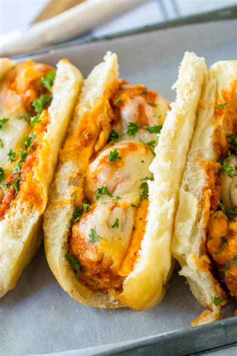 Slow Cooker Chicken Meatball Subs