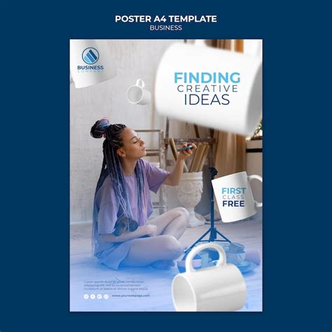 Poster business template design | Free PSD