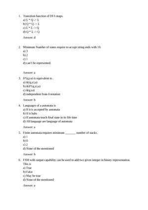 Equivalence between regular languages Construction of Finite Automata ...