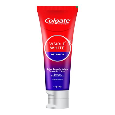 Buy Colgate Visible White Purple Toothpaste For Teeth Whitening, Teeth ...