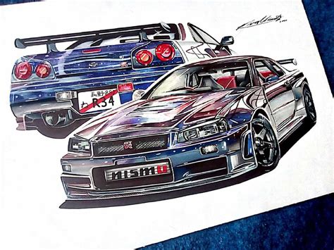 My cream supreme of R34 drawings : r/JDM