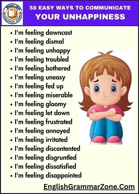 58 Simple Ways To Express Unhappiness