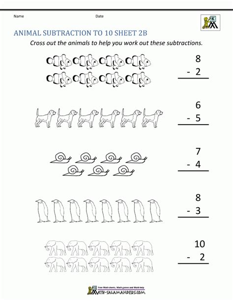 Math Subtraction Worksheets 的图像结果