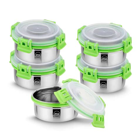 Buy JSI Stainless Steel Lunch Containers with Airtight Lids I Tiffin ...