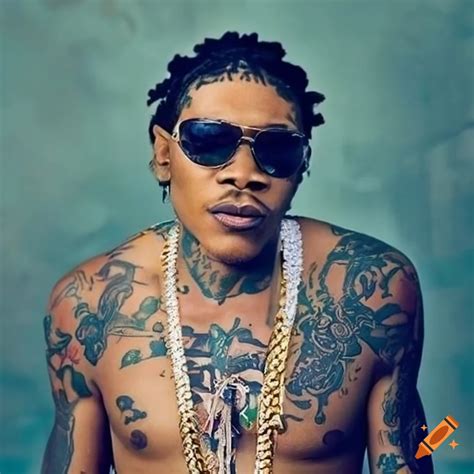 Portrait of jamaican dancehall music artist vybz kartel in stylish ...