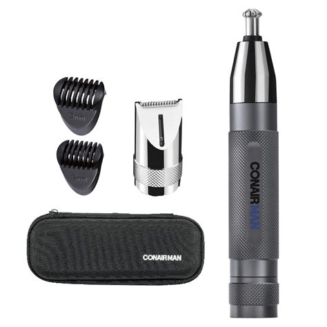 Conair Cordless Nose Hair Trimmer for Men, 360 Bevel Blade, Nose, Ear ...