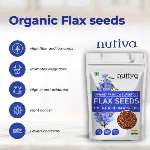 Nutiva Organics Raw Flax Seeds, Healthy Seeds, Rich in Omega 3 Fatty ...