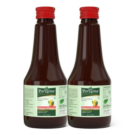 Torque Torzyme Naural Protein Digestive Enzyme Syrup - 200ml (Pack of 2 ...