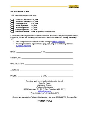 Fillable Online pollinator 8th Annual NAPPC Fax Email Print - pdfFiller