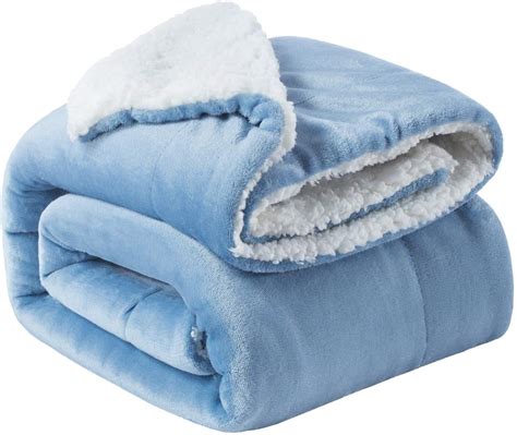 Buy BSB HOME Polyester Micromink Warm Sherpa Super Soft Flannel Solid ...
