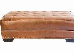 Image result for Beige Leather Ottoman Coffee Table