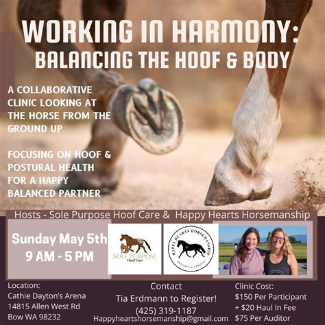 Working in Harmony: Balancing the Hoof and Body, 14815 Allen West Rd ...