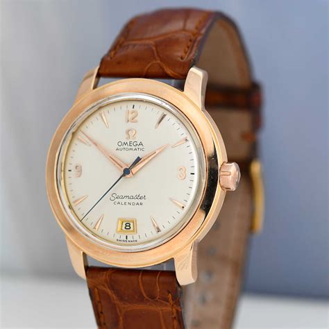 Vintage Omega Seamaster Ref.2757 Rose Gold Calendar Automatic Watch ...