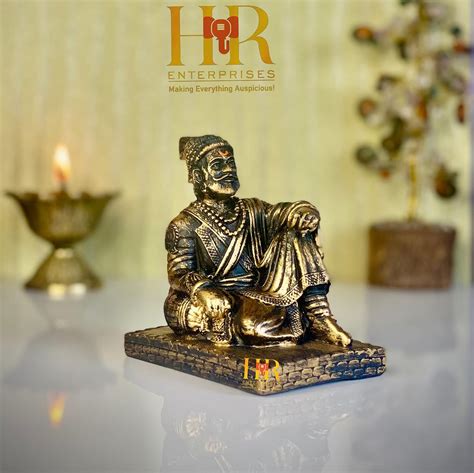 Buy HR Enterprises(SM 101 A.Gold. Chhatrapati Shivaji Maharaj Statue ...