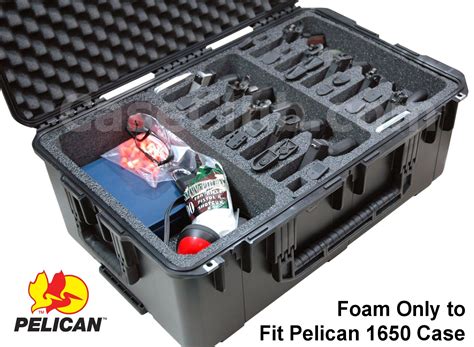 10 Pistol & Accessory Foam Only for the Pelican™ 1650 Case - Case Club