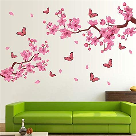 WALLSTICKS ' Cherry Blossom - Flowers - Petals - Butterfly - Wall ...