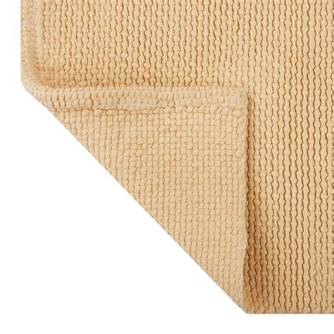 Honeybloom Yellow Braided Cotton Bath Rug, 17x24