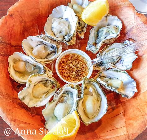 Raw Oysters on the Half Shell with Cucumber Mignonette or Cocktail ...