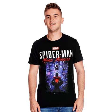 Spider-Man - T-shirt Miles Morales noir | Elbenwald