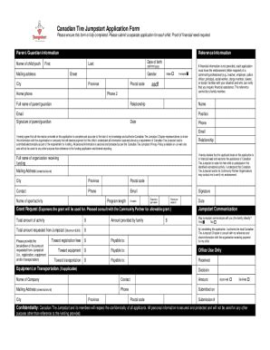 Fillable Online Canadian Tire Jumpstart Application Form - City of ...