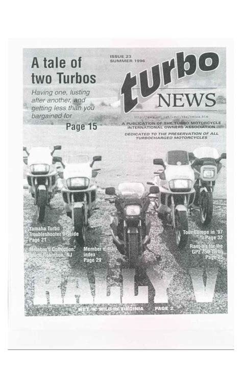 Turbo News #23 (Summer 1996) eBook : Turbo News, Turbo Motorcycle ...