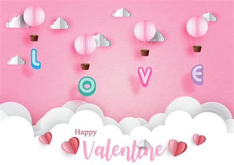 letras en inglés con palabras de amor cuelgan de un globo rosa con ...