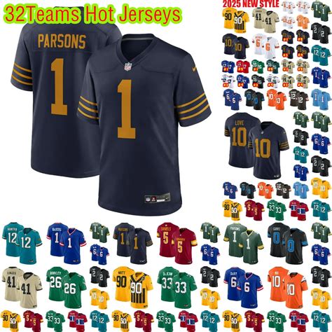 2025 Micah Parsons Shedeur Sanders Jersey Jahmyr Gibbs Jalen Hurts Jayden Daniels Josh Allen ...