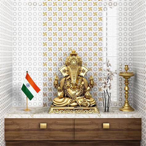 Single Stand Khadi Tiranga / Tricolour Flag For Mandir At Your Home ...