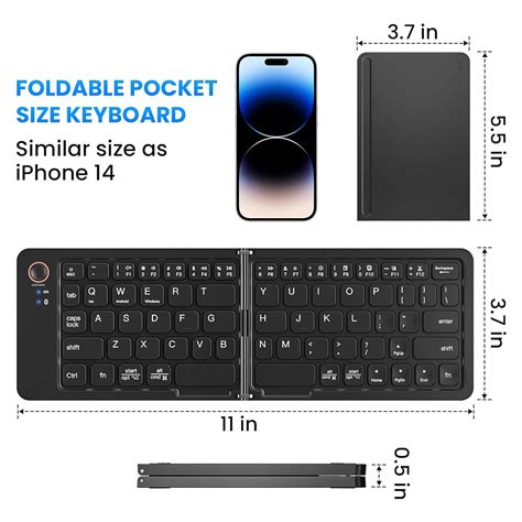 B023 Portable Wireless Multi-Device Foldable Keyboard | Concept Kart