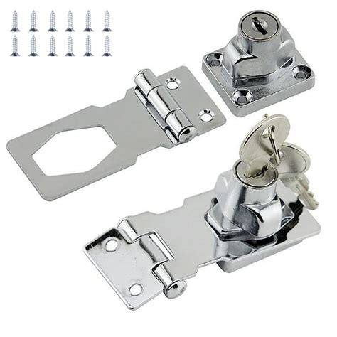 Buy ZHEHENG Shed Lock 2 Pcs Door Lock with Key and Padlock,Hasp and Ste ...