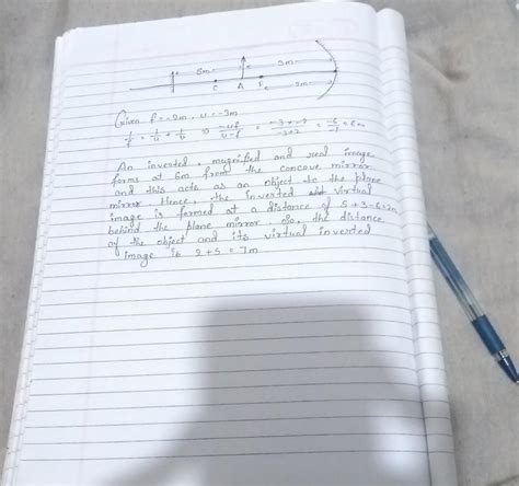 69. Siddharth wanted to see his inverted image in a plane mirror. So ...