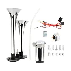 Zipelo Car Air Horn, 150DB Super Loud Dual Trumpet Automotive Air Horn ...