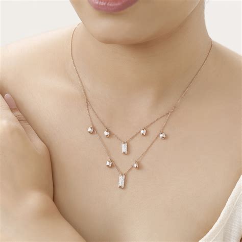 14 KT Rose Gold Minimal Festive Diamond Necklace