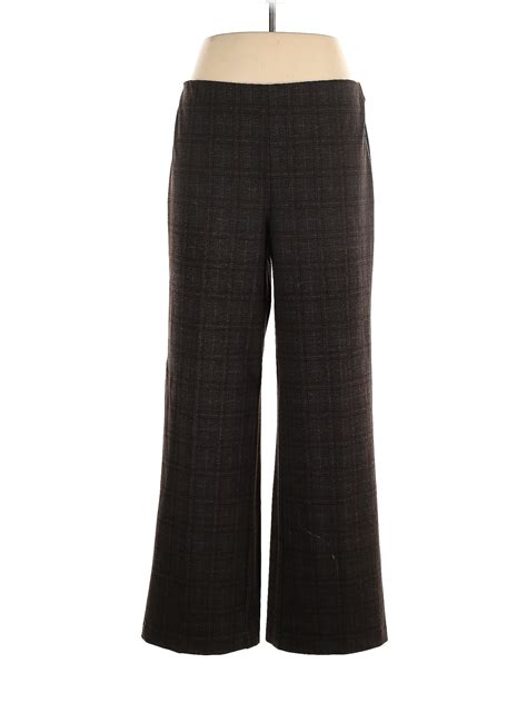 Nicole Miller New York Plaid Black Brown Dress Pants Size 14 - 80% off ...