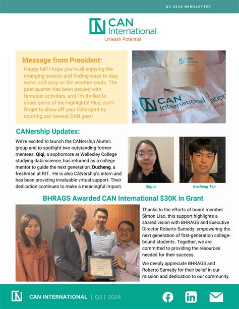 Hello everyone! We’re excited to share the Q3 Newsletter for CAN ...