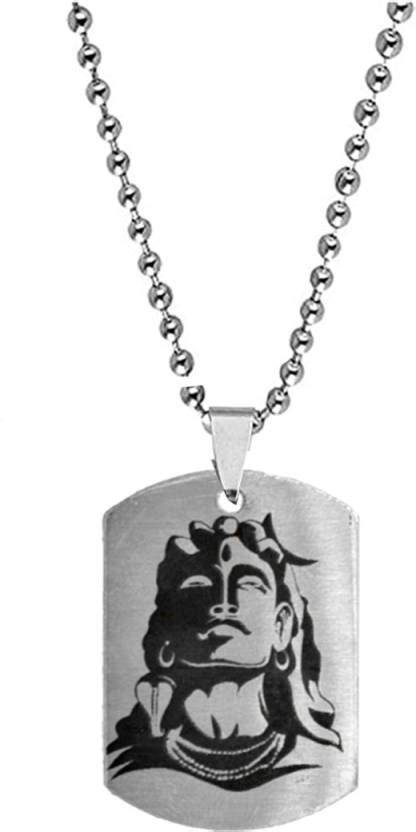AFH Lord Shiva Shankar Adiyogi stainless Steel Necklace Pendent for Men ...