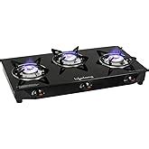 Lifelong 3 Burner Open Heating Gas Stove Top For Kitchen-Automatic ...