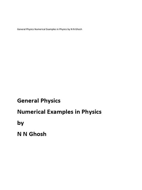 Image result for Basic Physics Numericals